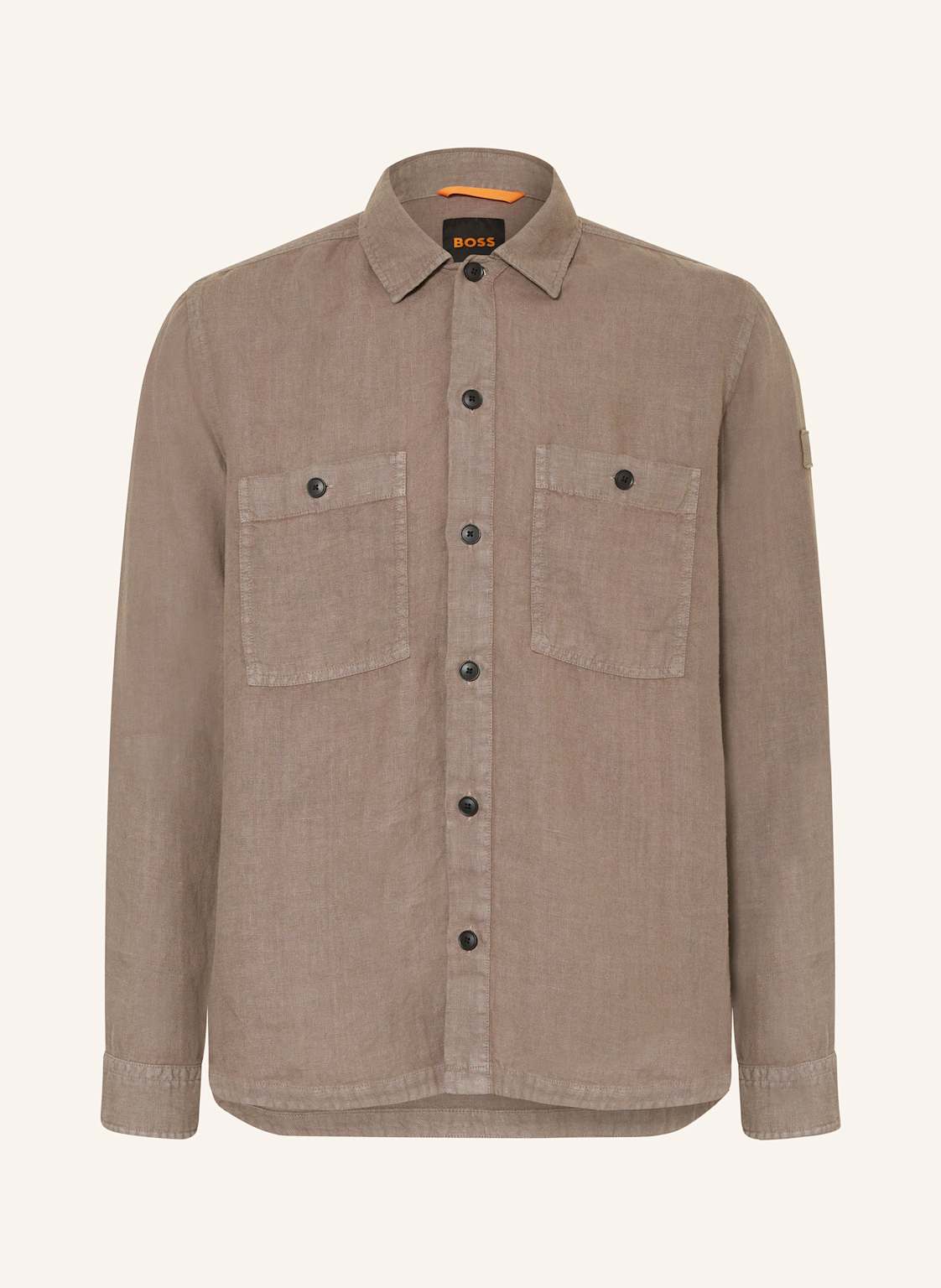 Boss Leinen-Overshirt Locky braun Boss Leinen-Overshirt Locky braun von Boss