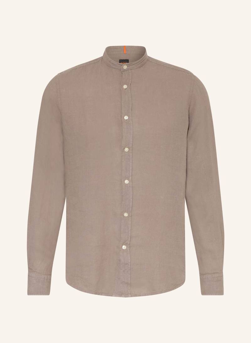 Boss Leinenhemd Race Regular Fit braun von Boss