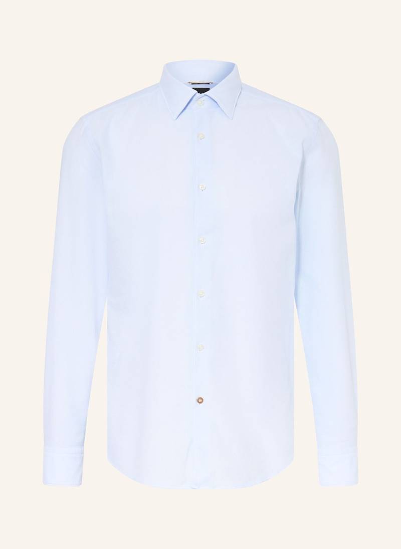 Boss Piqué-Hemd Hal Casual Fit blau von Boss
