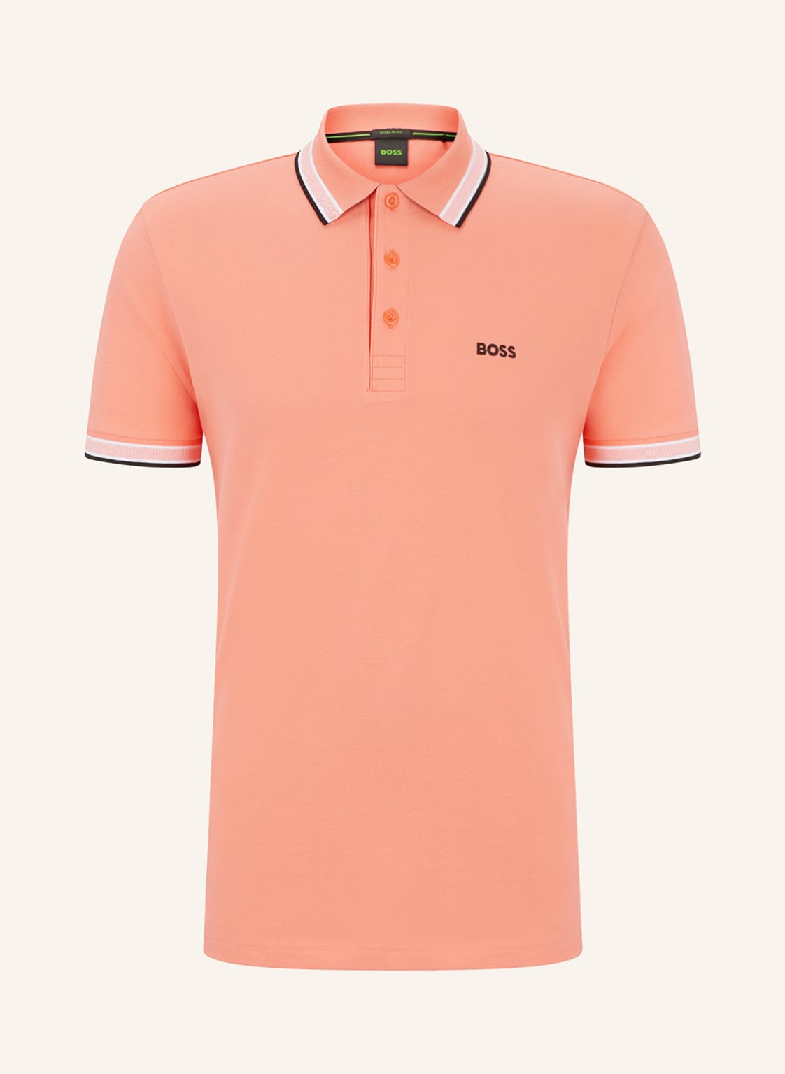Boss Piqué-Poloshirt Paddy Curved Regular Fit orange Boss Piqué-Poloshirt Paddy Curved Regular Fit orange von Boss