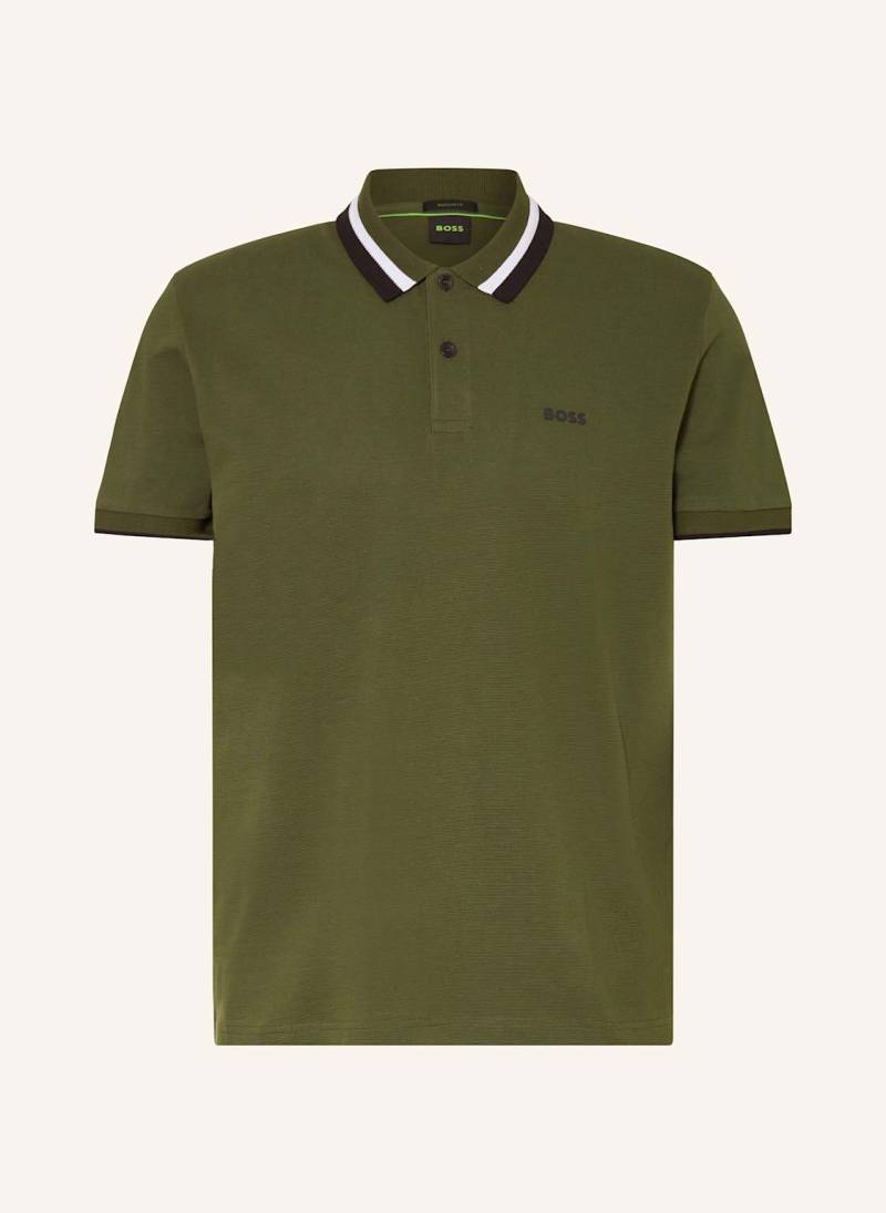 Boss Piqué-Poloshirt Paddy Regular Fit gruen von Boss