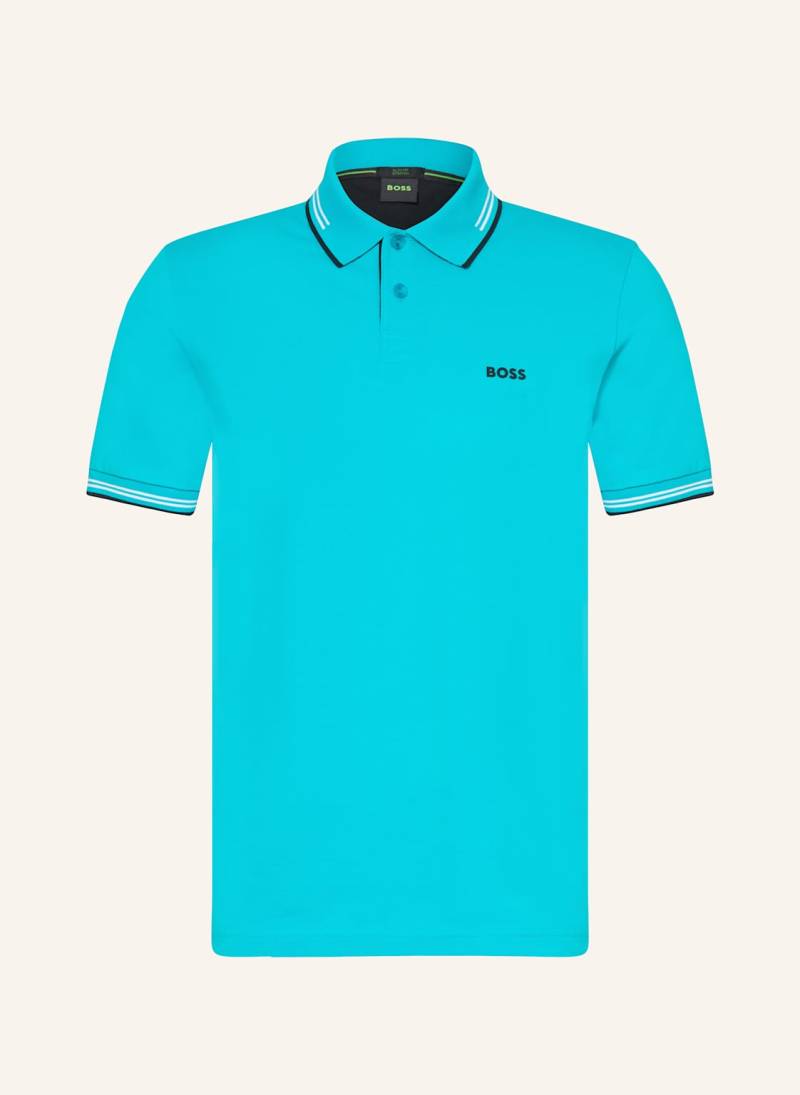Boss Piqué-Poloshirt Paul Slim Fit blau von Boss