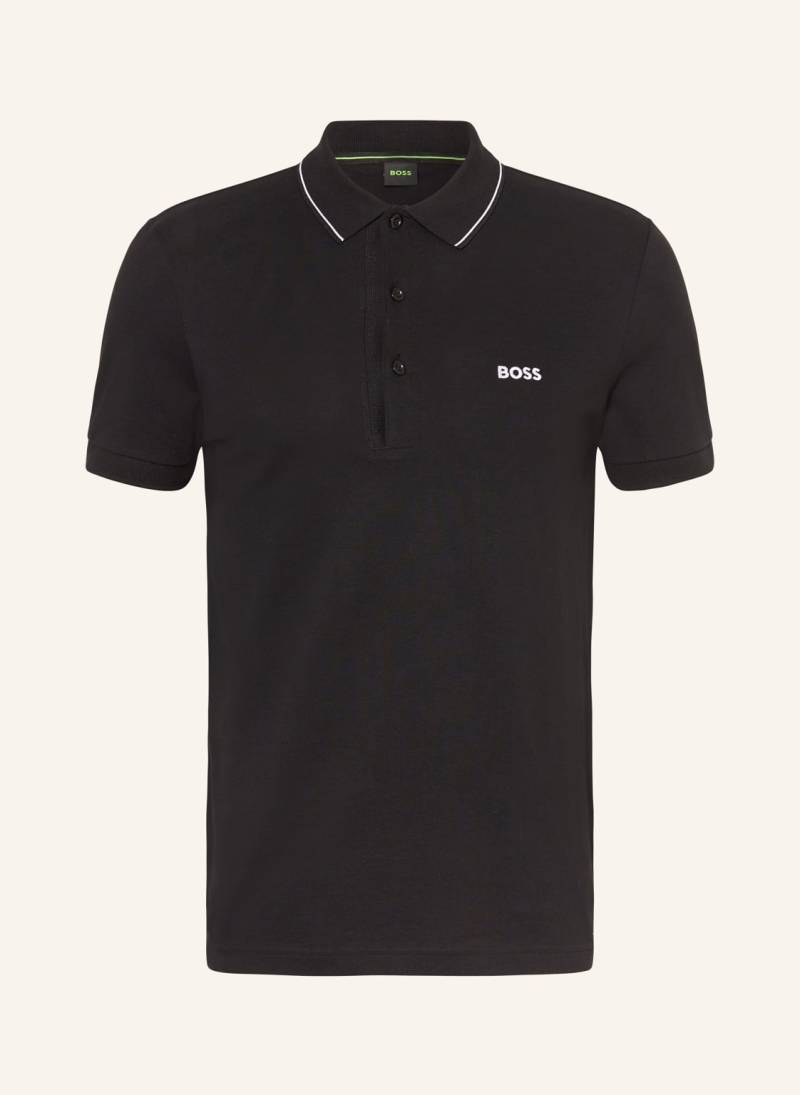 Boss Piqué-Poloshirt Paule Slim Fit schwarz von Boss
