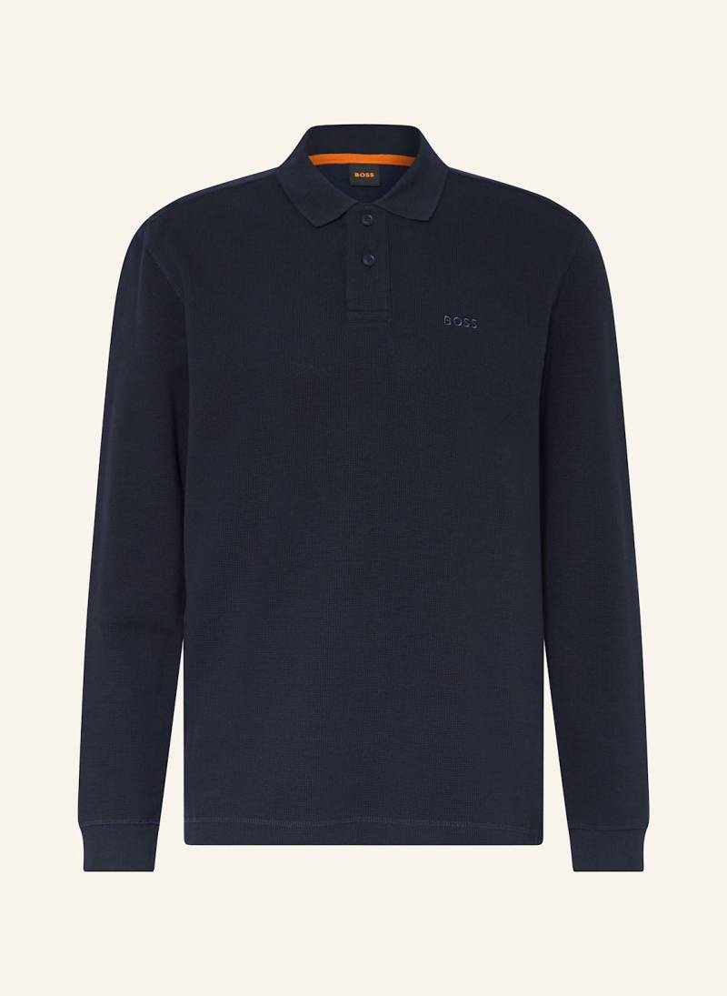 Boss Piqué-Poloshirt Pete Regular Fit blau von Boss