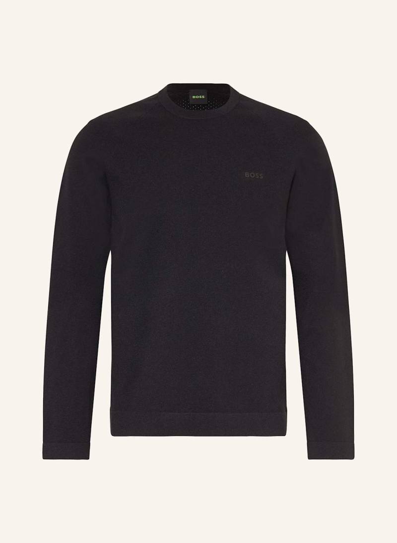 Boss Pullover Seamless Tech schwarz von Boss