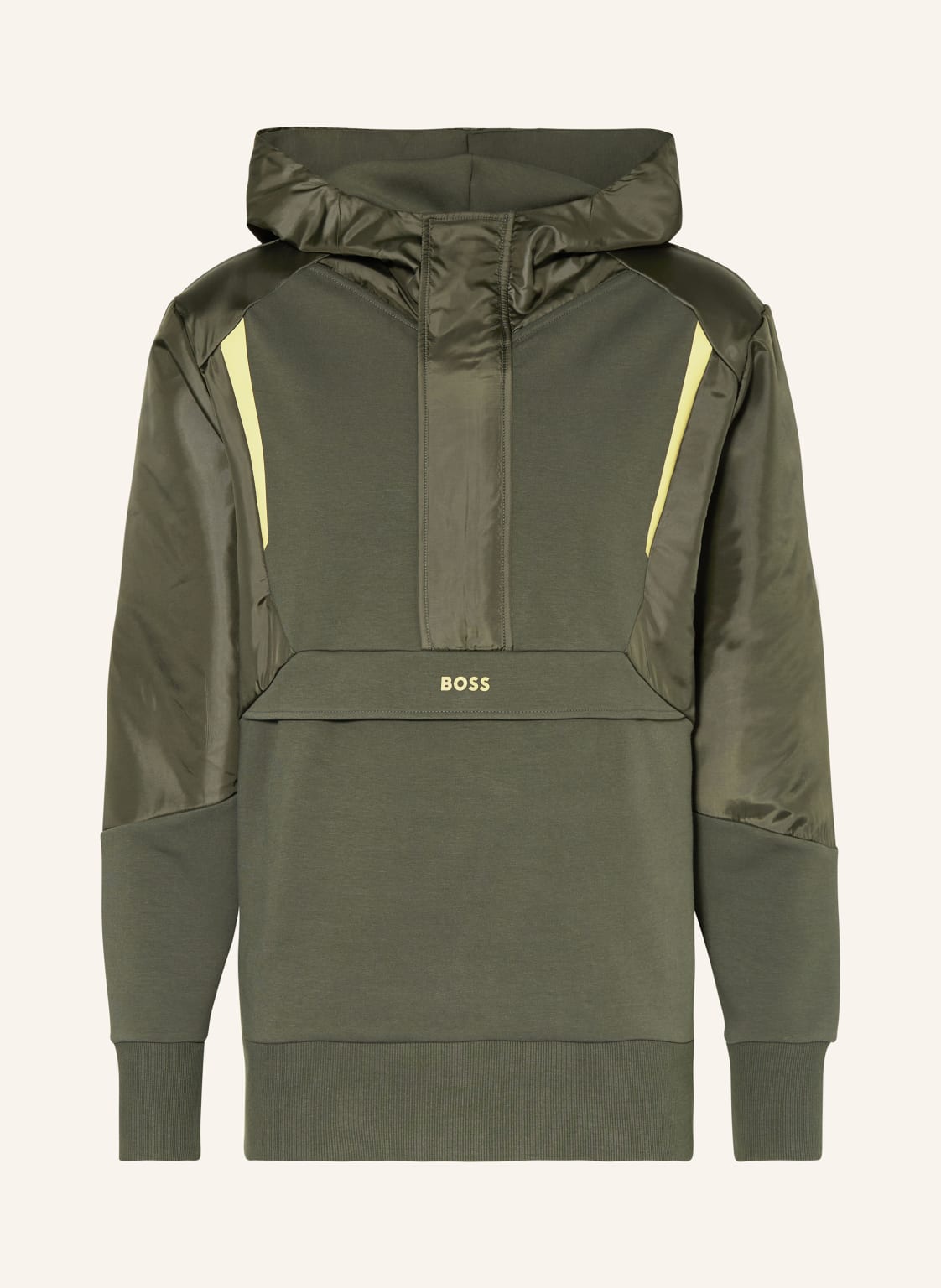 Boss Schlupfjacke Sannon Im Materialmix gruen von Boss