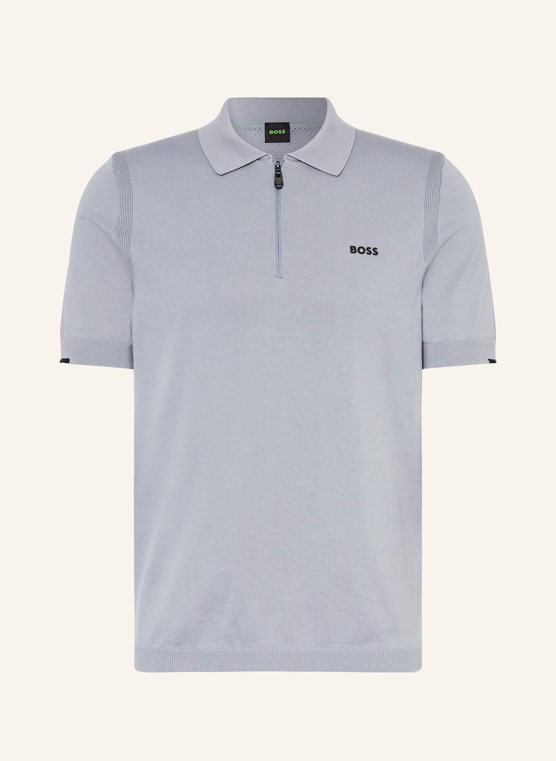 Boss Strick-Poloshirt K_Ever-X grau Boss Strick-Poloshirt K_Ever-X grau von Boss
