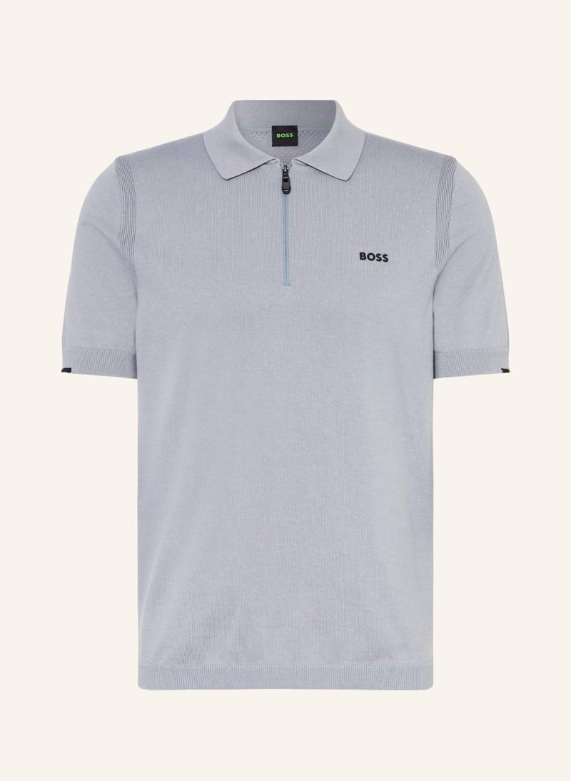 Boss Strick-Poloshirt K_Ever-X grau von Boss