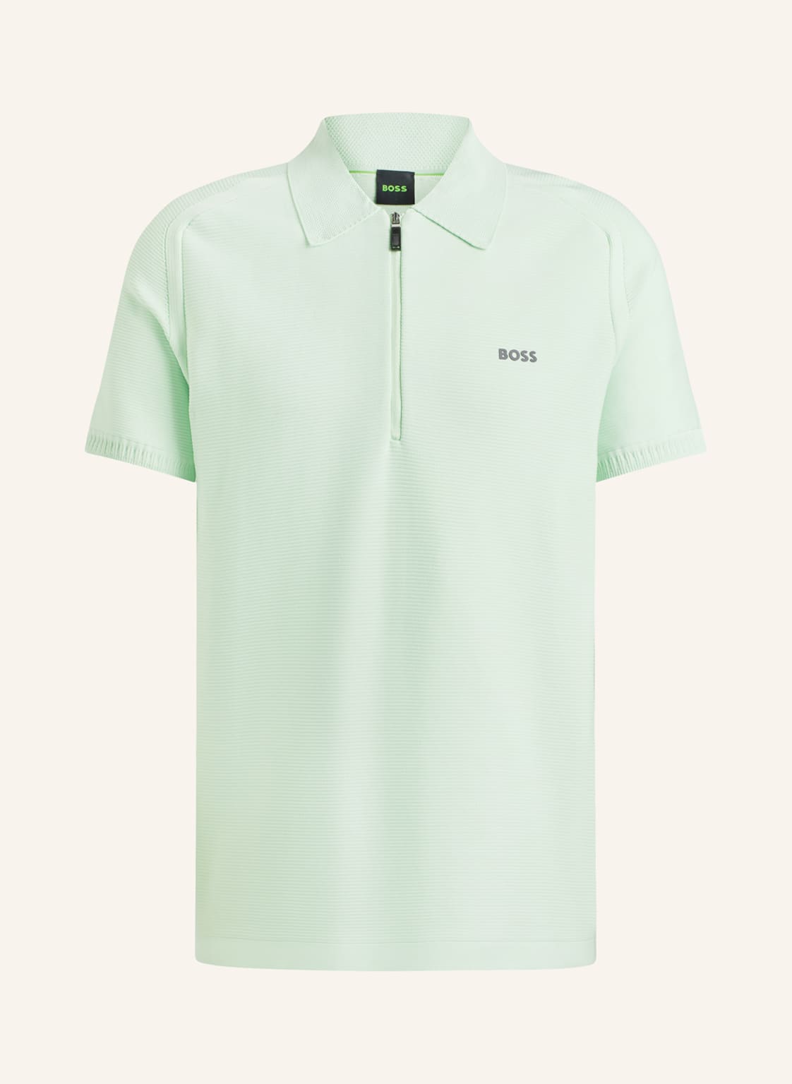 Boss Strick-Poloshirt Zayno gruen von Boss