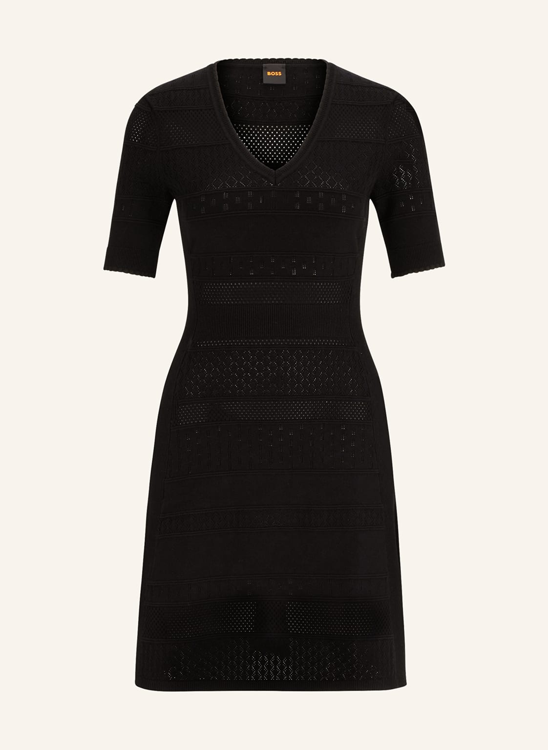 Boss Strickkleid Fanube schwarz von Boss