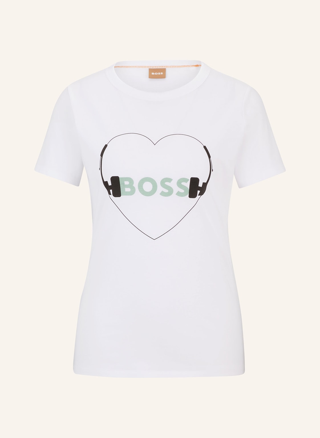 Boss T-Shirt Elogo beige von Boss