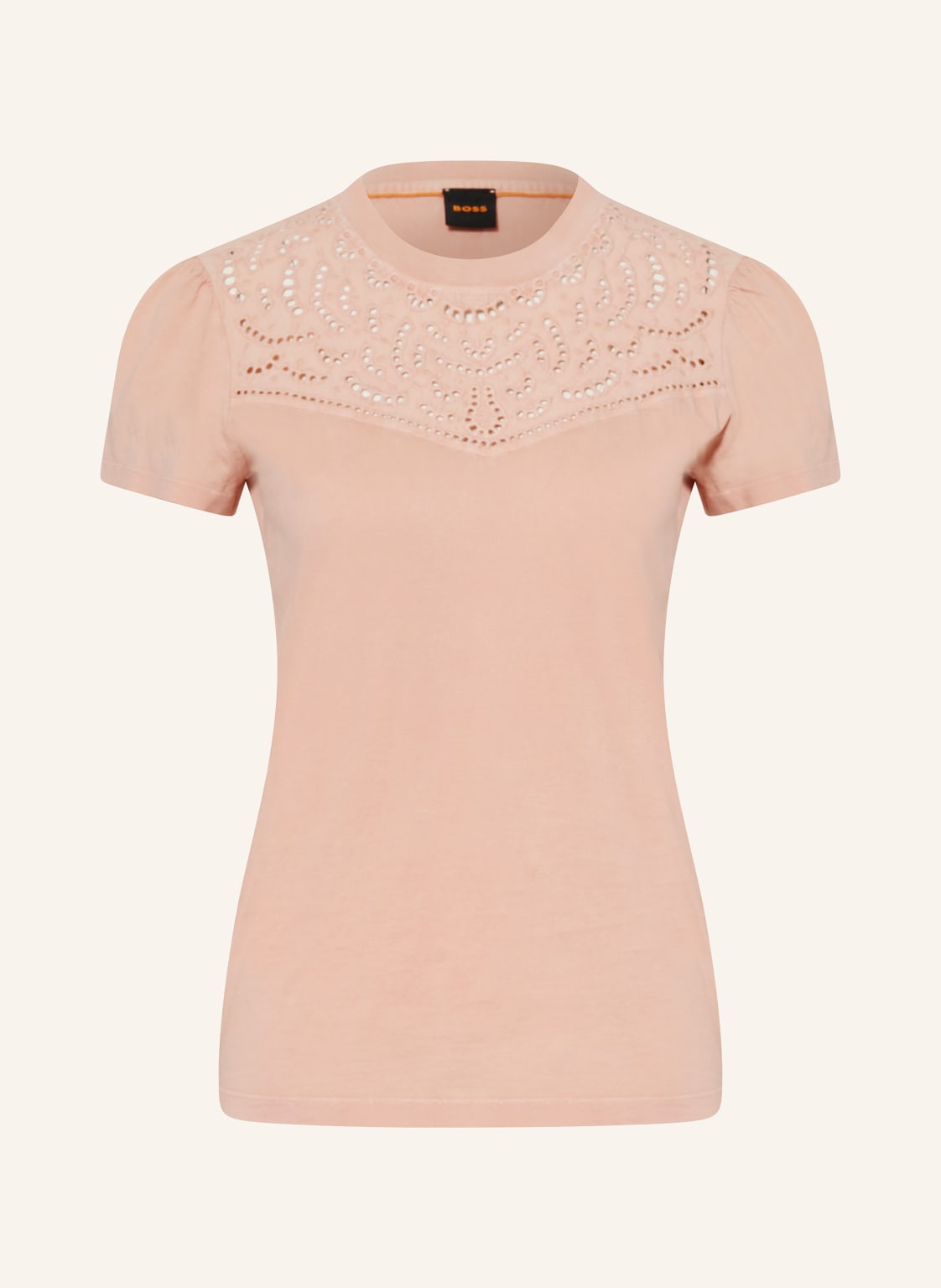 Boss T-Shirt Embra Mit Lochspitze orange von Boss