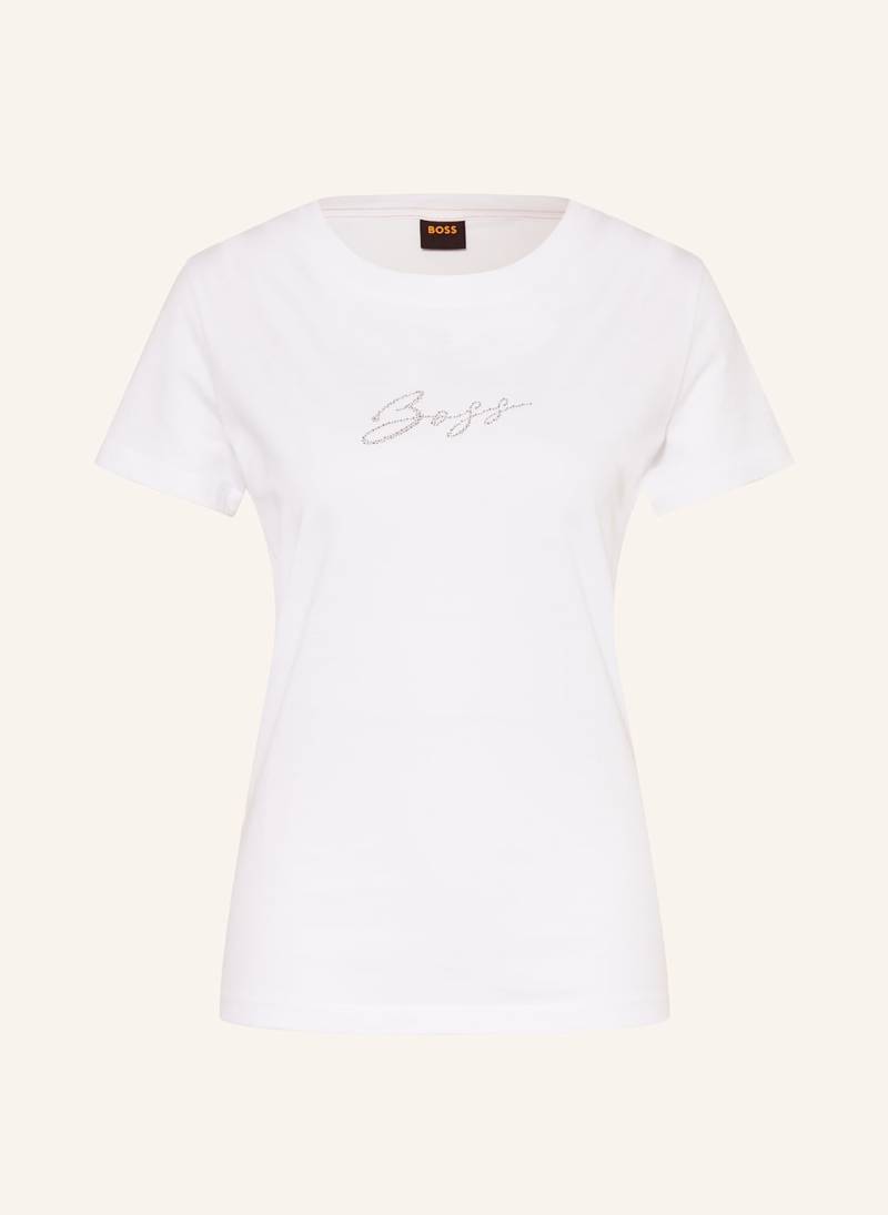 Boss T-Shirt Esogo Mit Schmucksteinen weiss von Boss