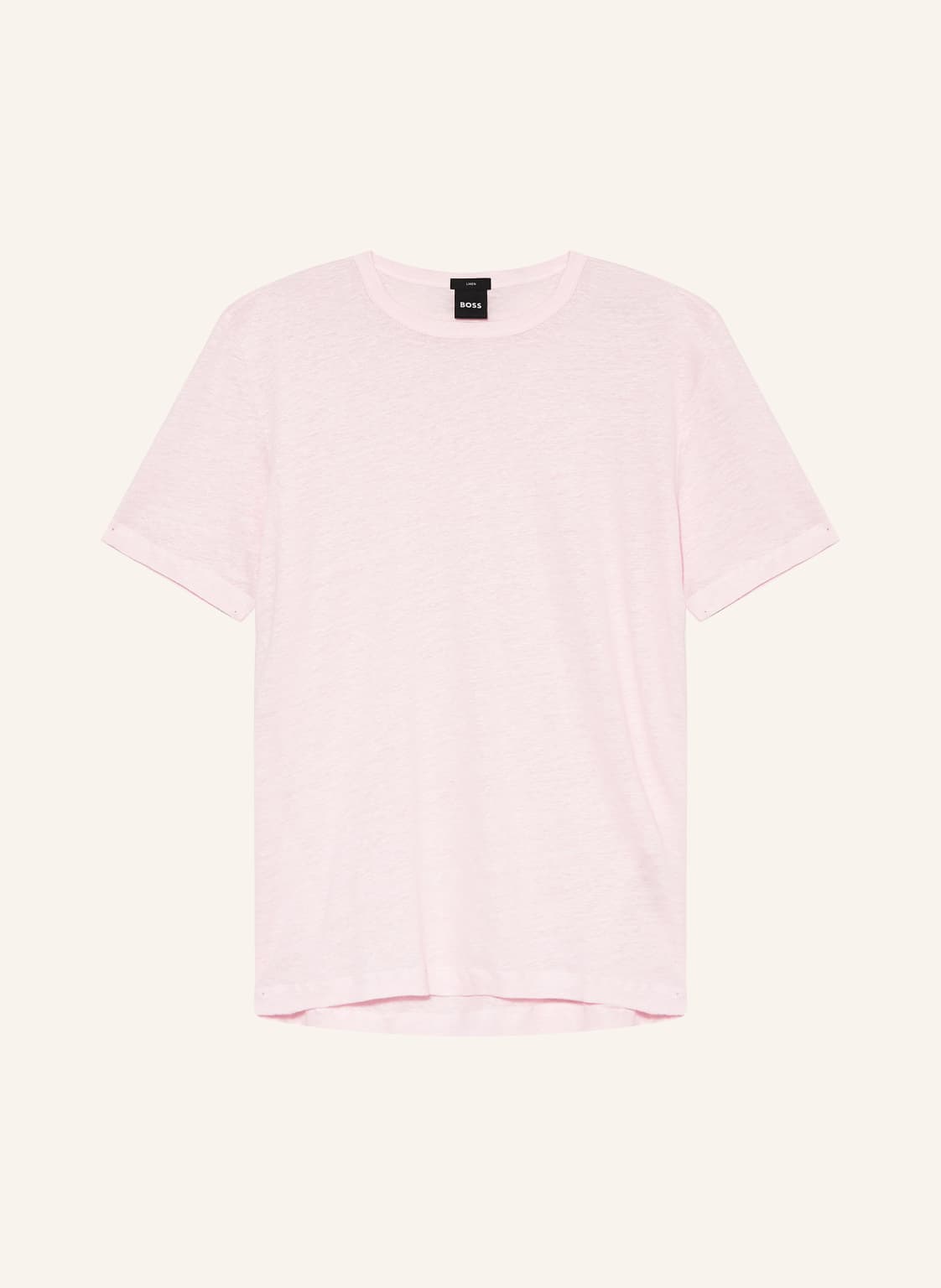 Boss T-Shirt Tiburt Aus Leinen rosa von Boss