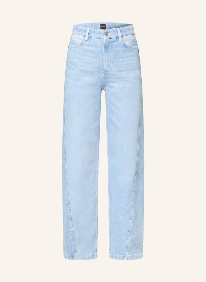 Boss Wide Leg Jeans Panel blau von Boss