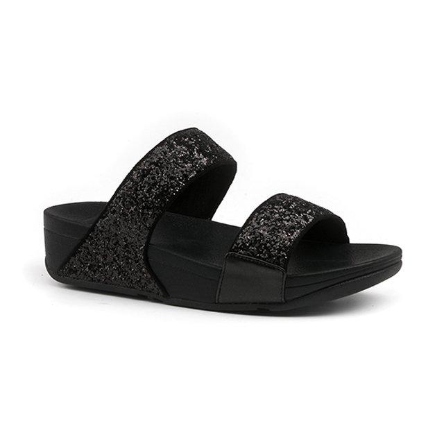 Lulu Glitter Slides-38 Damen Schwarz 38 von Bossi