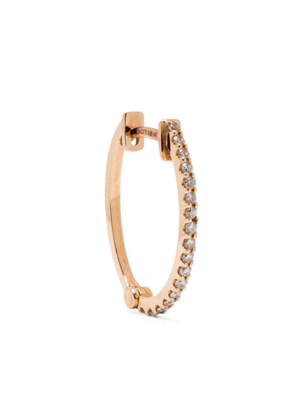 Botier 18kt rose gold Day Oval diamond hoop earring - Pink von Botier