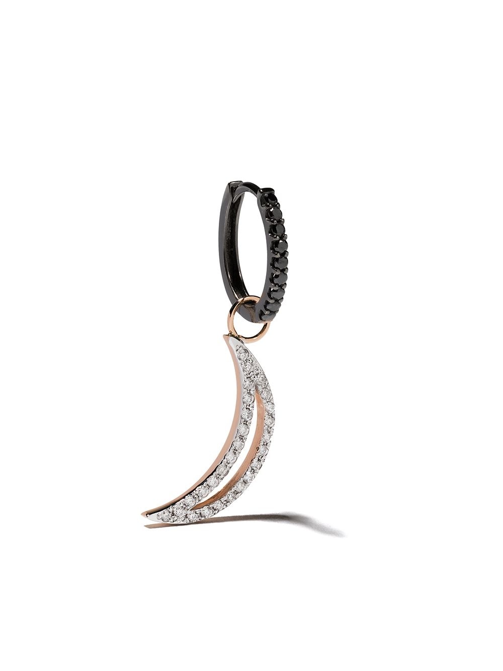 Botier 18kt rose gold Moon Night oval diamond hoop earring - Pink von Botier