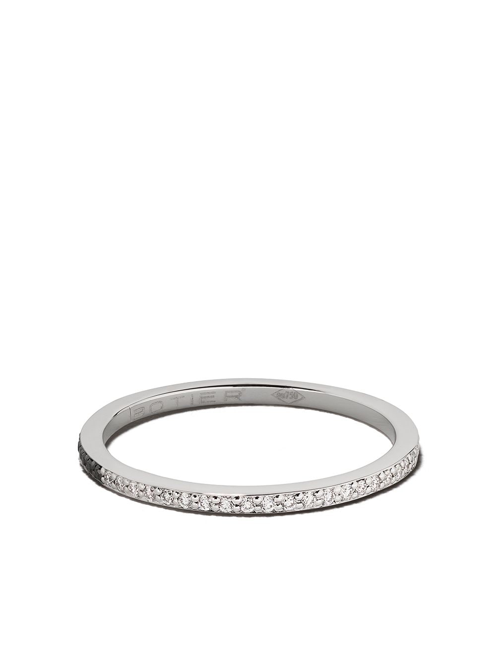 Botier 18kt white gold Day And Night diamond eternity ring - Silver von Botier