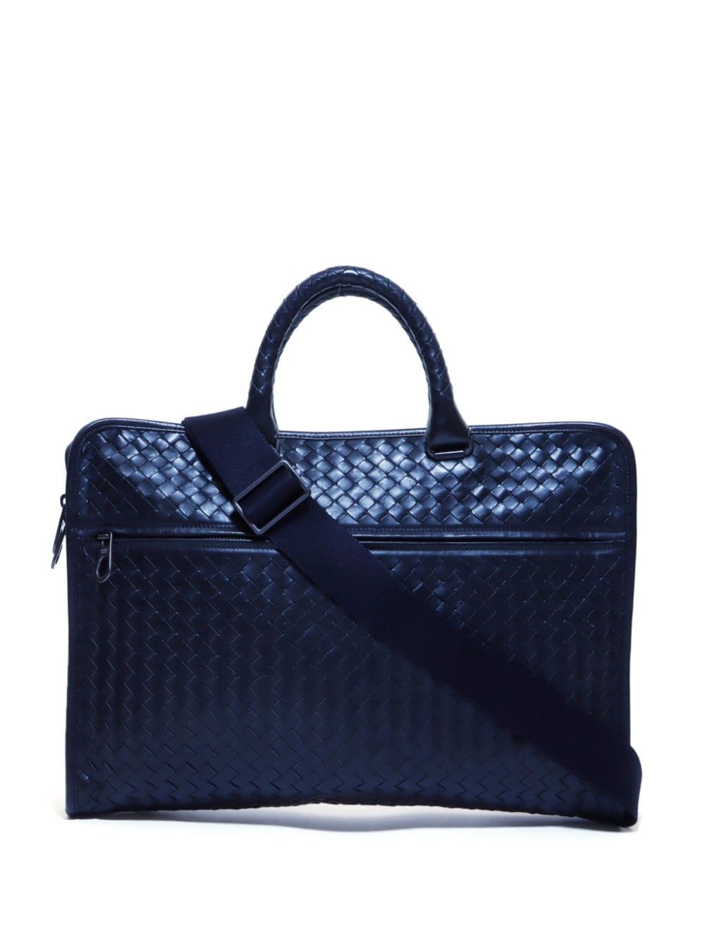 Bottega Veneta Pre-Owned Intrecciato leather two-way shoulder bag - Blue von Bottega Veneta Pre-Owned