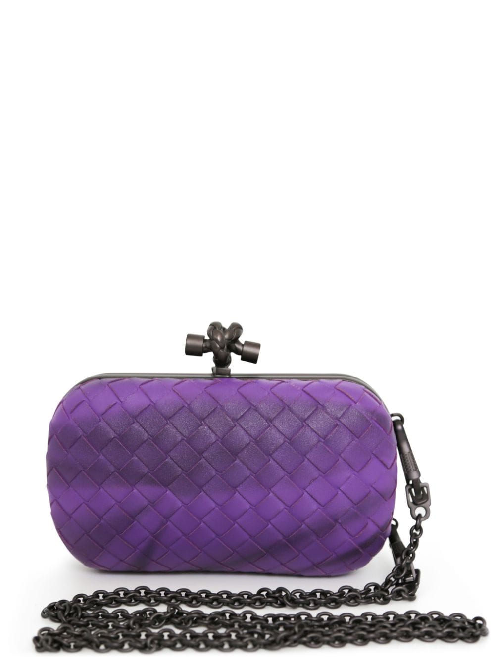 Bottega Veneta Pre-Owned Knot leather clutch bag - Purple von Bottega Veneta Pre-Owned