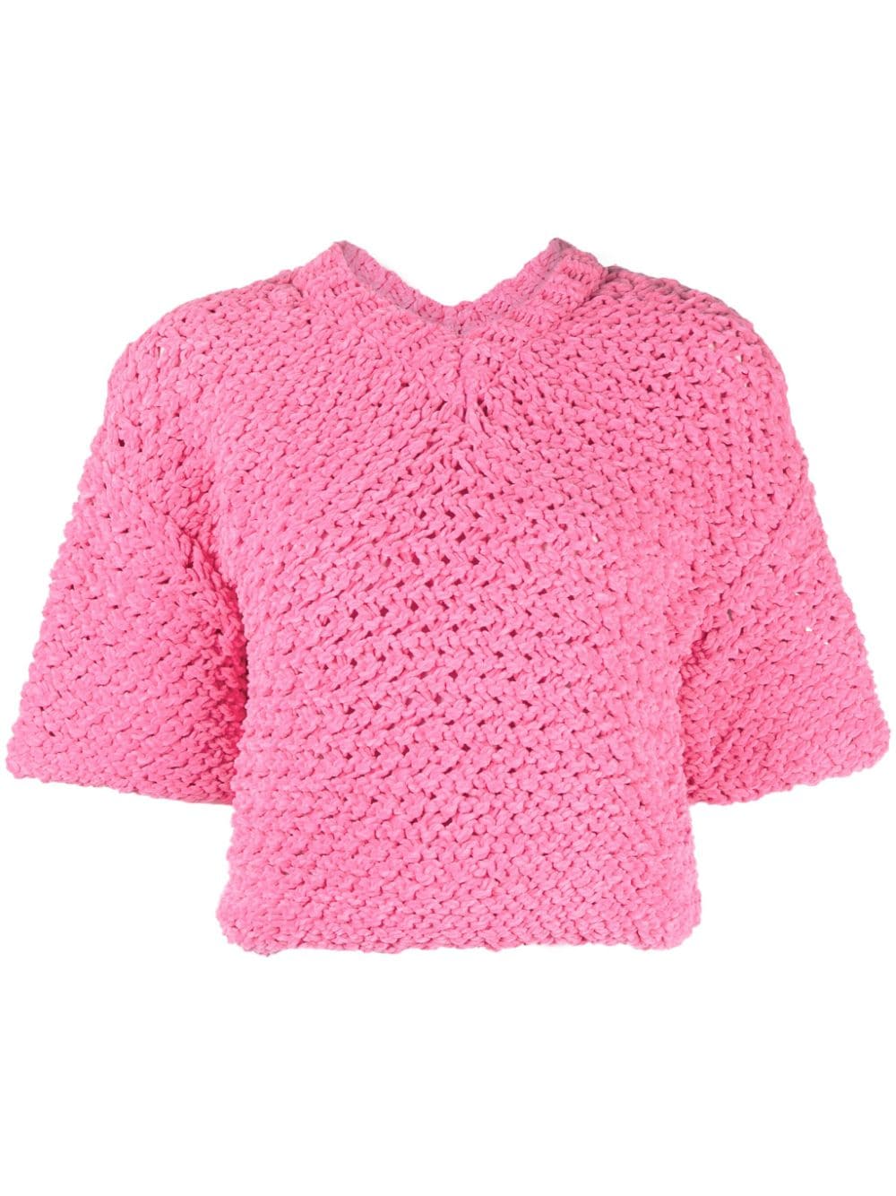 Bottega Veneta Pre-Owned chunky-knit cropped top - Pink von Bottega Veneta Pre-Owned