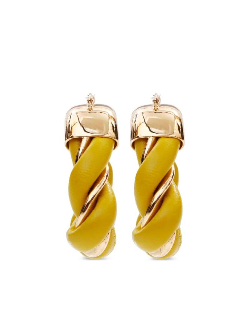 Bottega Veneta Pre-Owned twist-detailed hoop earrings - Yellow von Bottega Veneta Pre-Owned