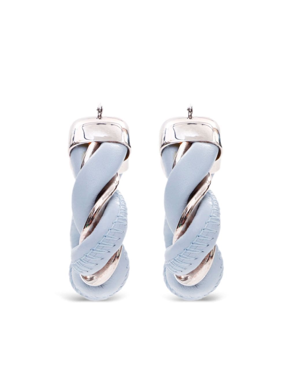 Bottega Veneta Pre-Owned twisted triangle hoop earrings - Blue von Bottega Veneta Pre-Owned