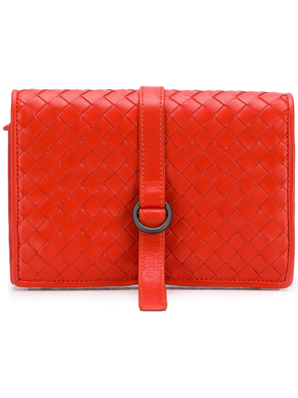 Bottega Veneta Pre-Owned 2017 intrecciato weave wallet - Red von Bottega Veneta Pre-Owned