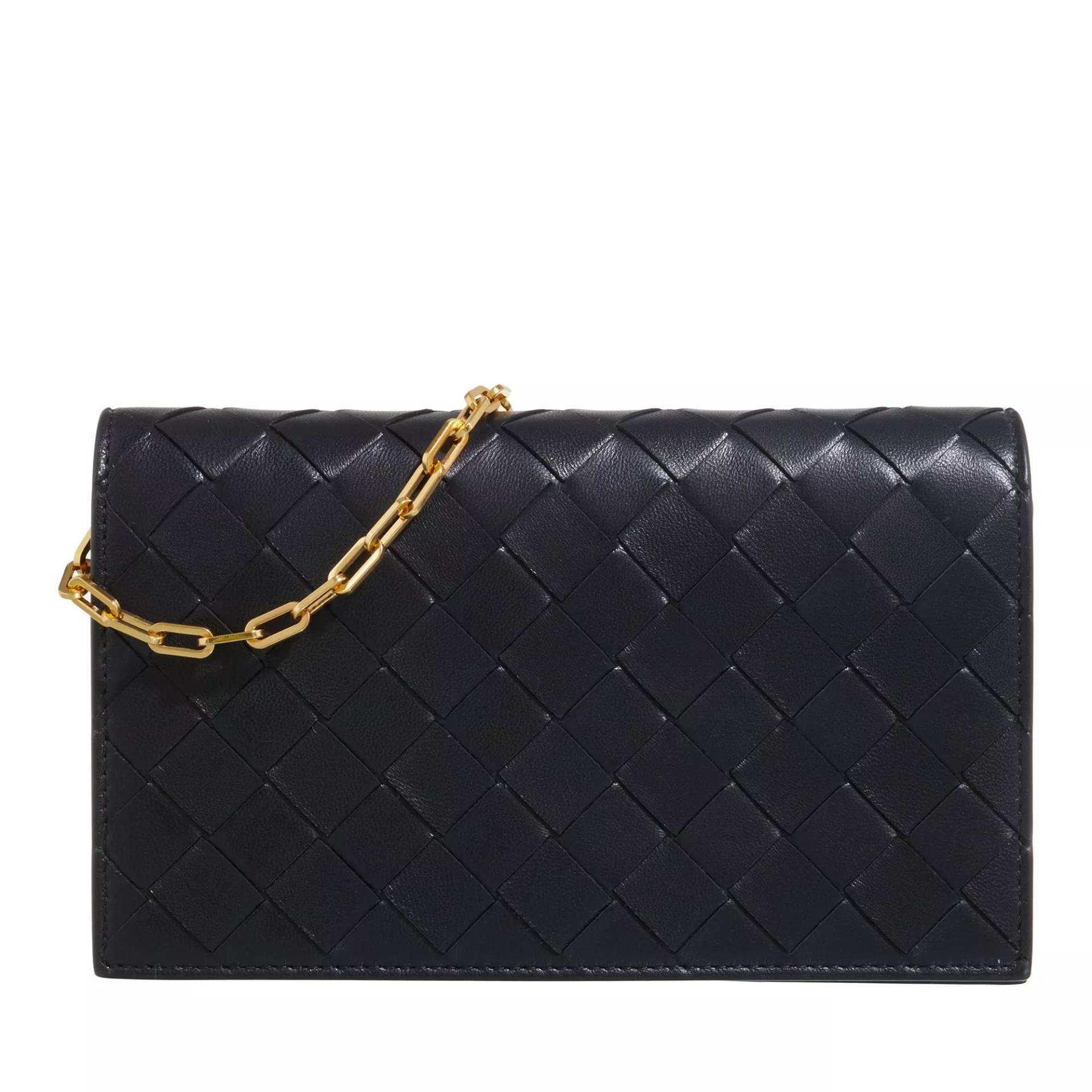 Bottega Veneta Handtasche - Chained Mini Crossbody Bag Intrecciato - Gr. unisize - in Schwarz - für Damen von Bottega Veneta