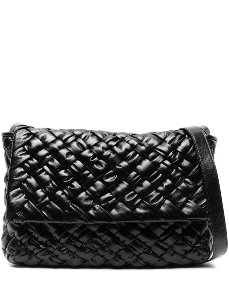 Bottega Veneta Rumple leather messenger bag - Black von Bottega Veneta