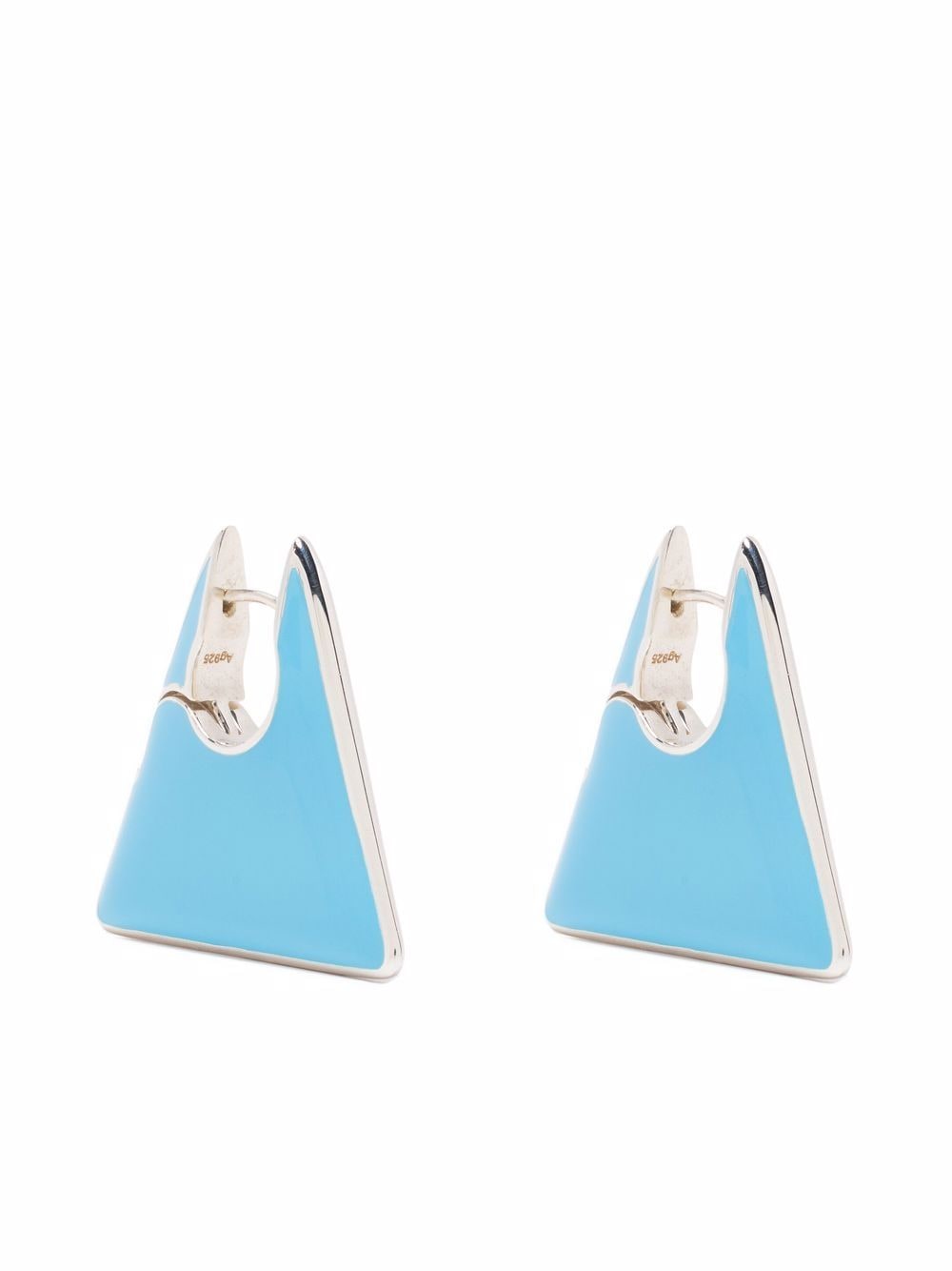 Bottega Veneta Triangle-shape stud earrings - Blue von Bottega Veneta