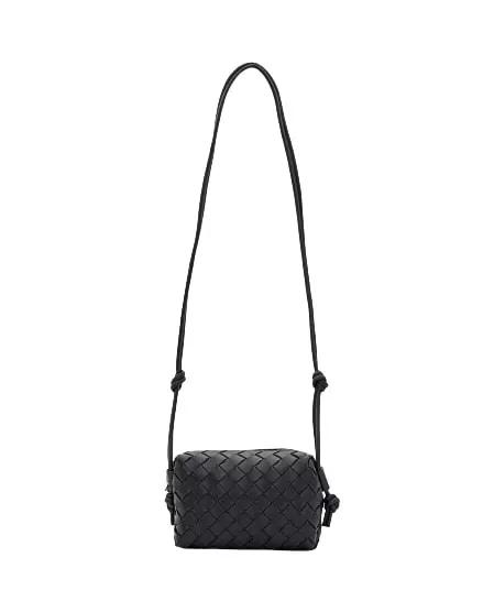 Bottega Veneta Umhängetasche - Mini Loop Leather Shoulder Bag - Gr. unisize - in Schwarz - für Damen von Bottega Veneta