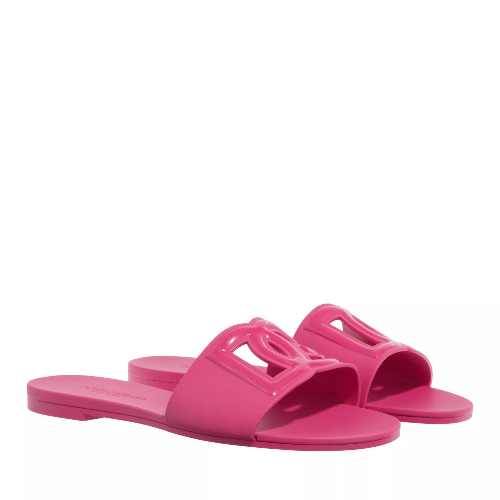 Dolce&Gabbana Sandalen - Rubber Beachwear Slides with DG Logo Sandal - Gr. 38 (EU) - in Rosa - für Damen von Dolce&Gabbana