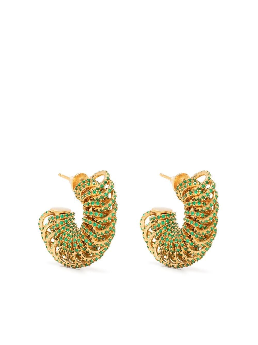 Bottega Veneta crystal-embellished hoop earrings - Gold von Bottega Veneta