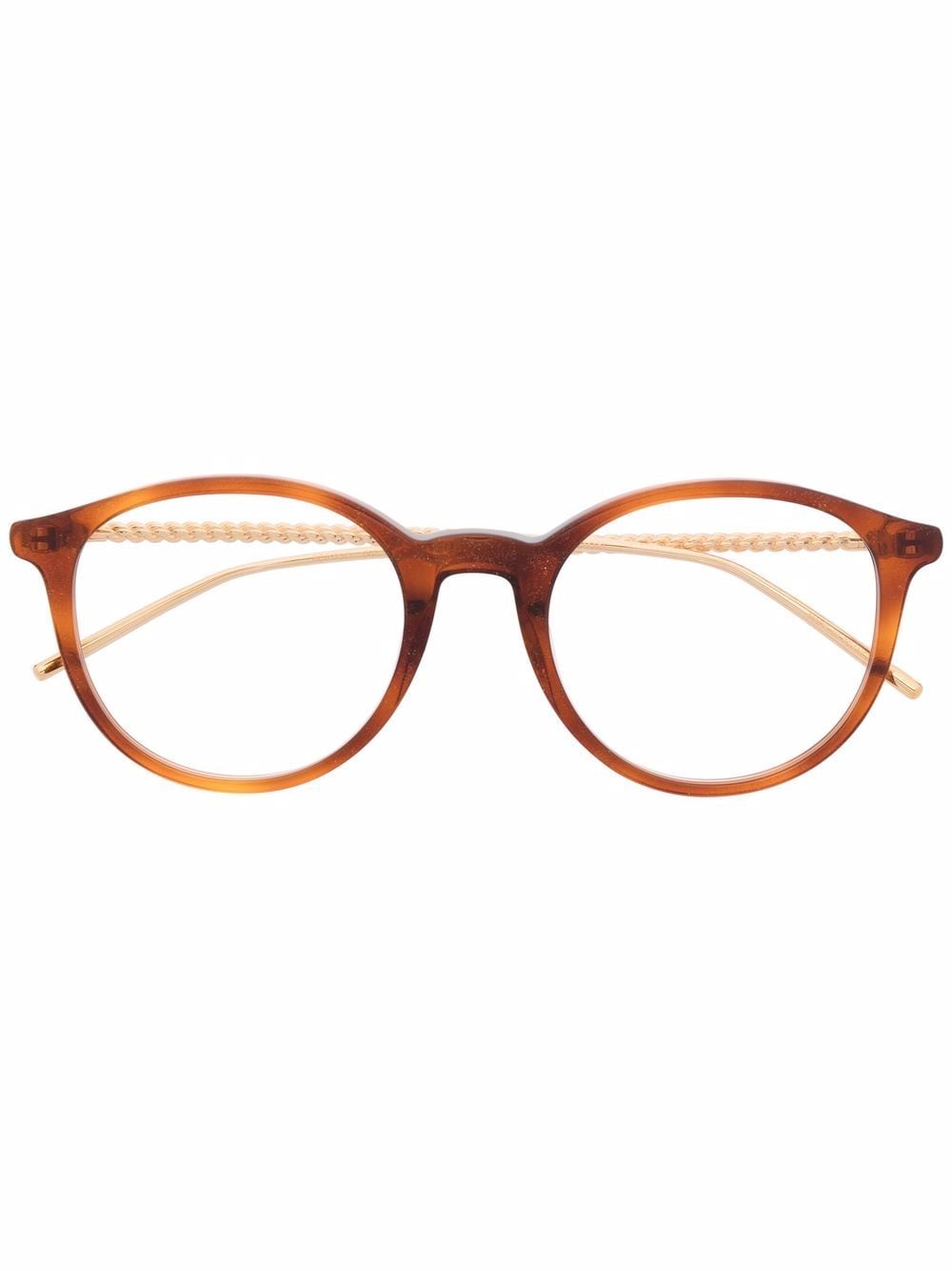 Boucheron Eyewear round-frame tortoiseshell glasses - Brown von Boucheron Eyewear