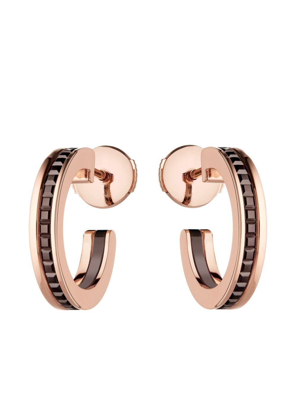 Boucheron 18kt gold Quatre Classique hoop earrings - Pink von Boucheron