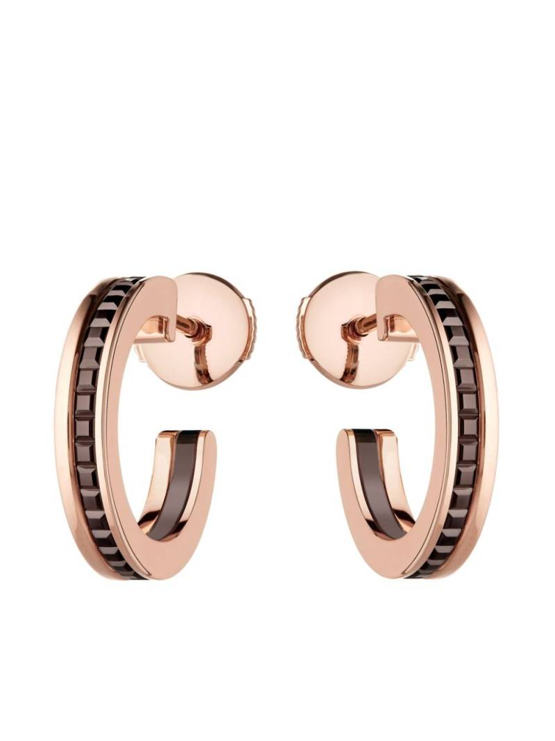 Boucheron 18kt gold Quatre Classique hoop earrings - Pink von Boucheron