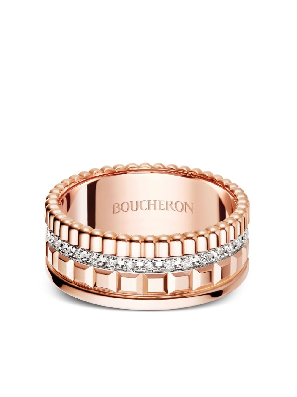 Boucheron 18kt gold Quatre Radiant diamond ring - Pink von Boucheron