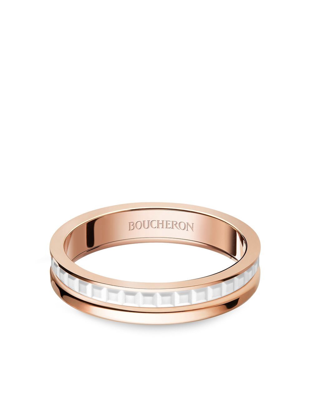 Boucheron 18kt rose gold Quatre White Edition wedding band ring - Pink von Boucheron