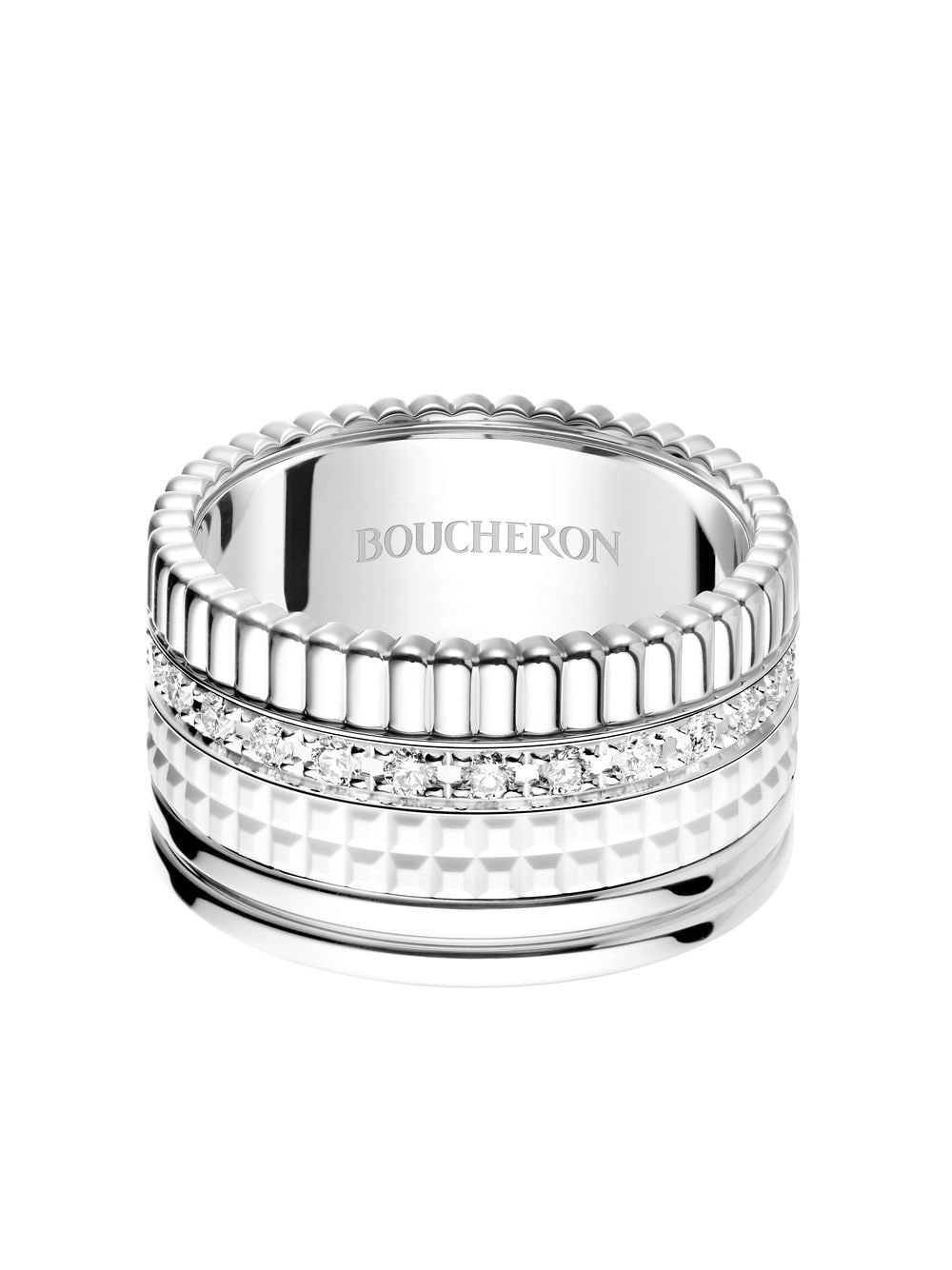 Boucheron 18kt white gold Quatre Double White Edition diamond ring - Silver von Boucheron