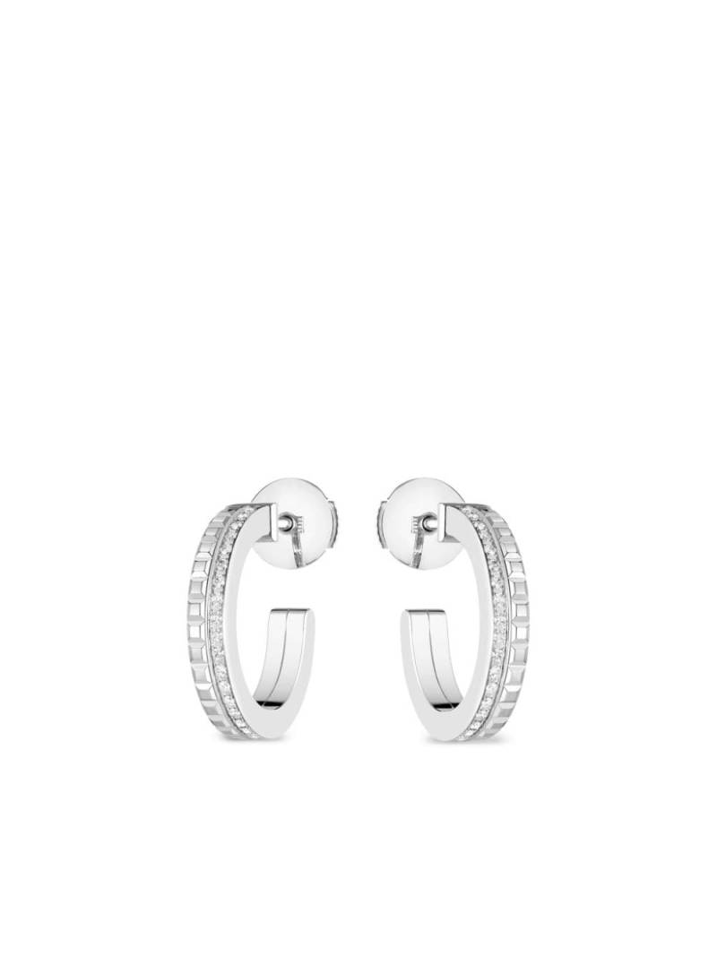 Boucheron 18kt white gold Quatre Radiant Edition diamond hoop earrings - Silver von Boucheron