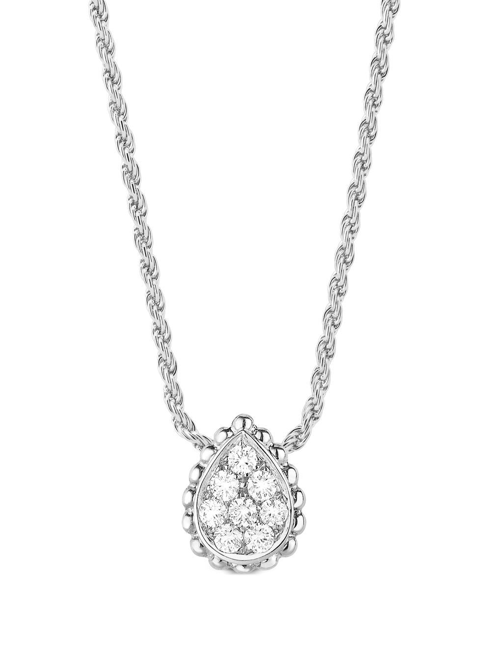 Boucheron 18kt white gold Serpent Bohème XS motif diamond XS motif pendant necklace - Silver von Boucheron