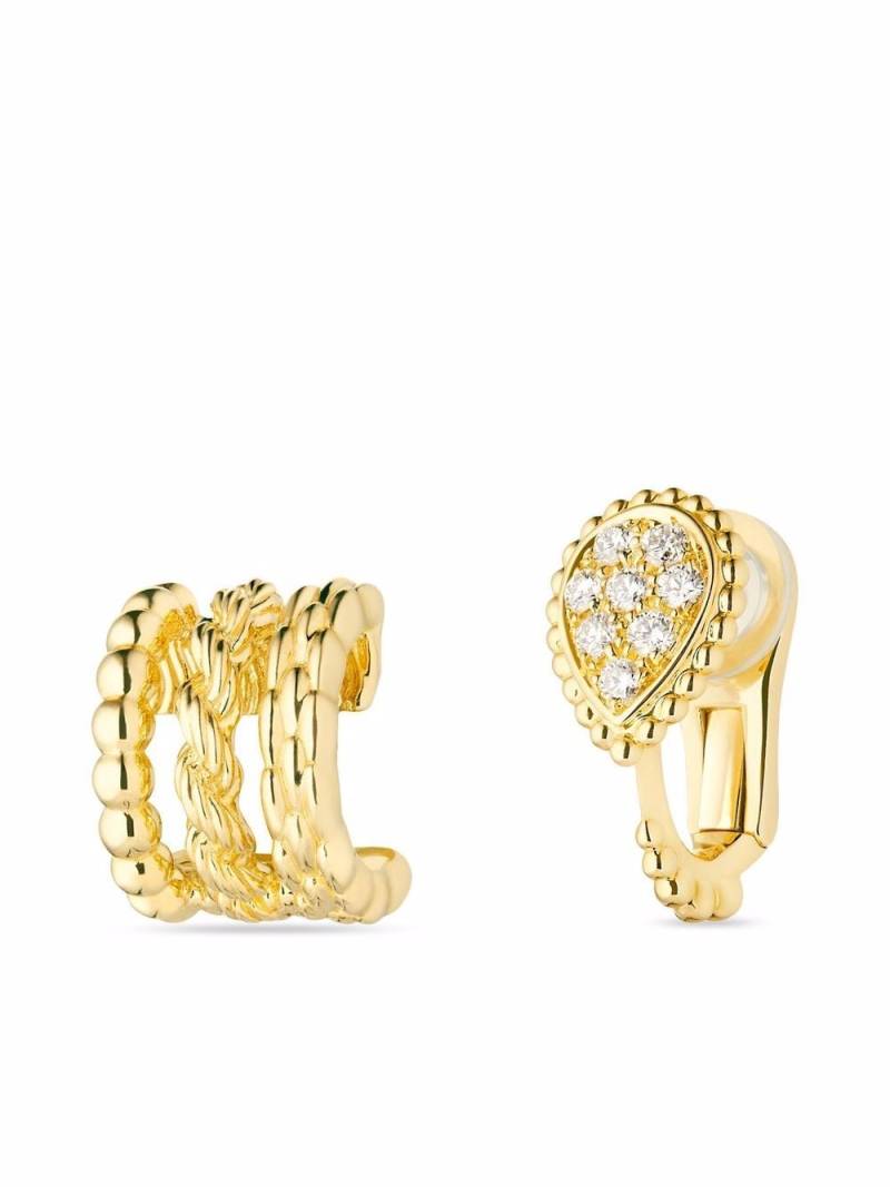 Boucheron 18kt yellow gold Serpent Bohéme diamond clip earrings von Boucheron