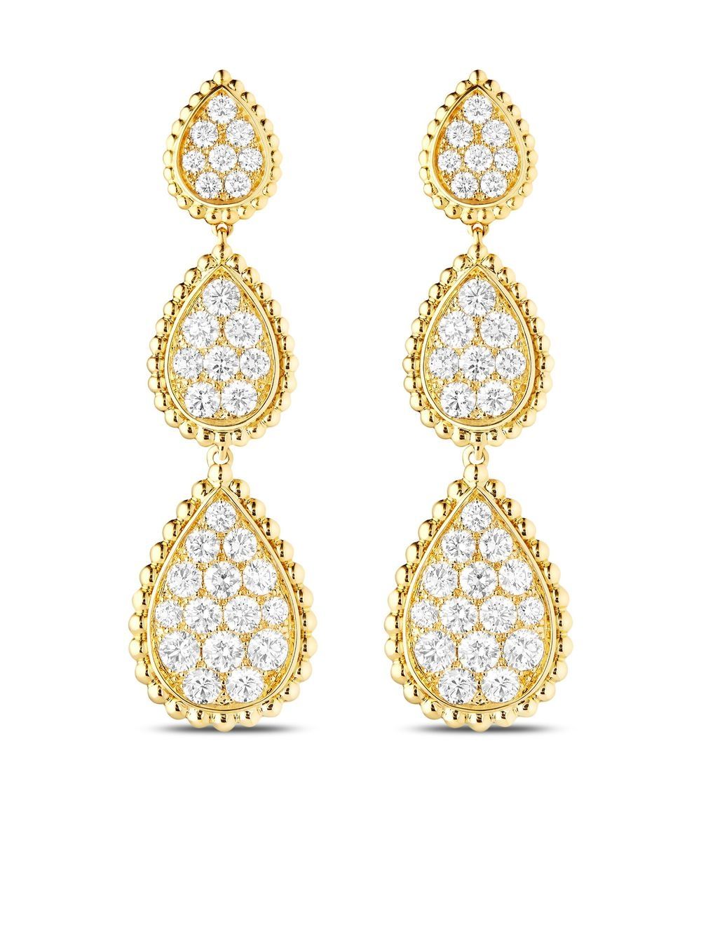 Boucheron 18kt yellow gold Serpent Bohème diamond drop earrings von Boucheron