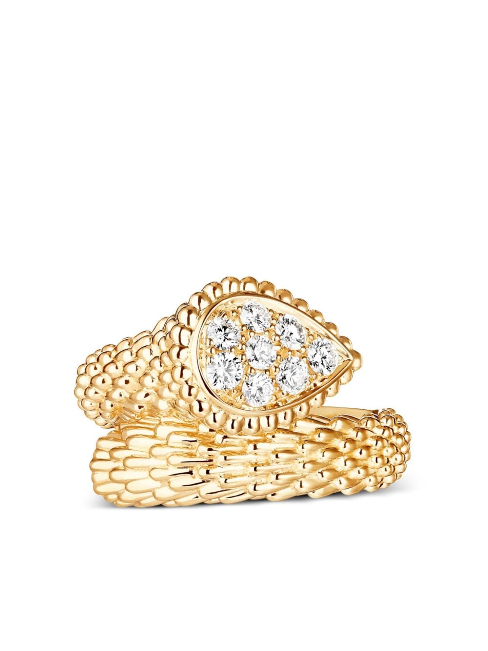 Boucheron 18kt yellow gold Serpent Bohème diamond ring von Boucheron