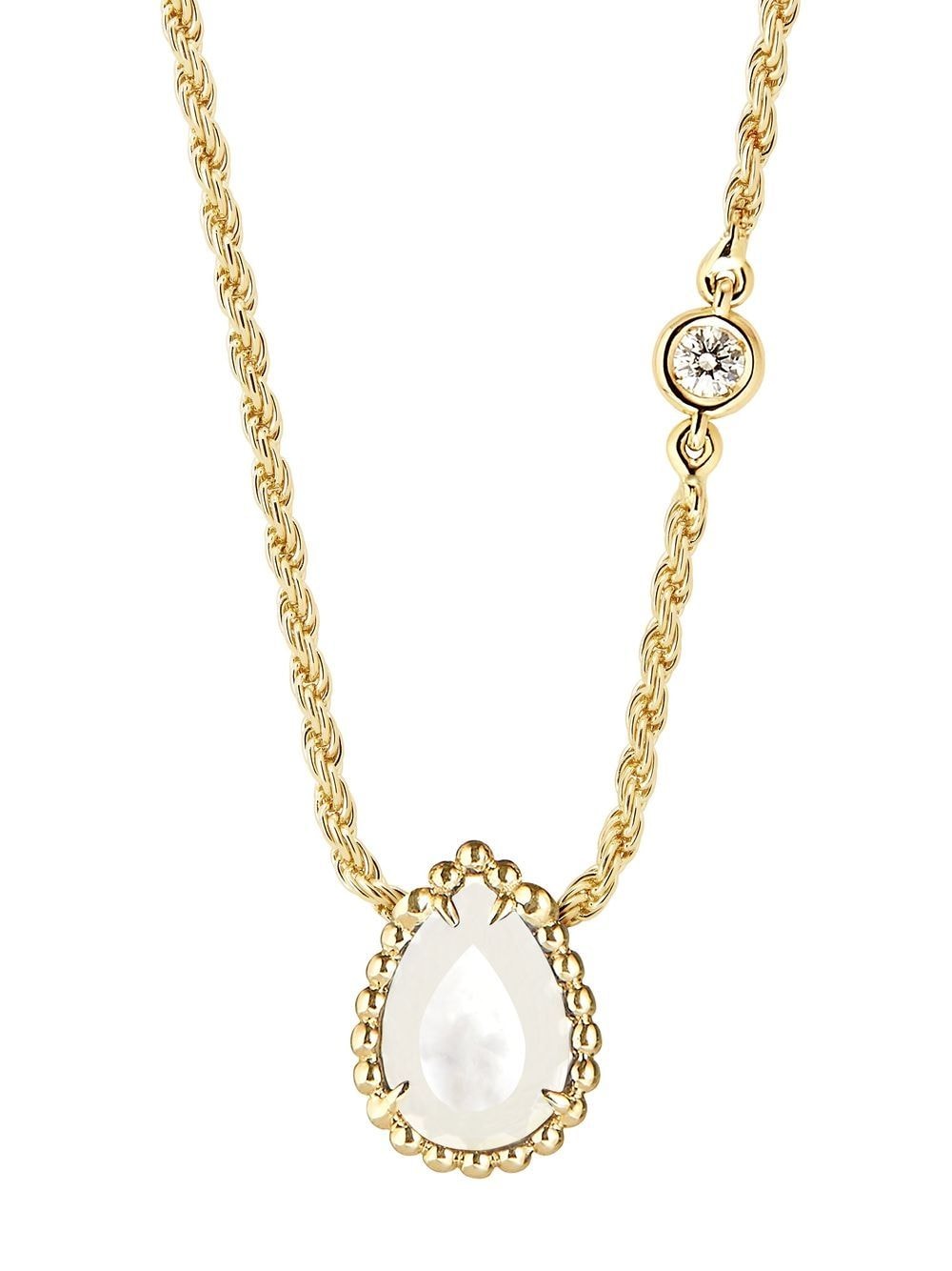 Boucheron 18kt yellow gold Serpent Bohème XS motif mother-of-pearl diamond pendant necklace von Boucheron