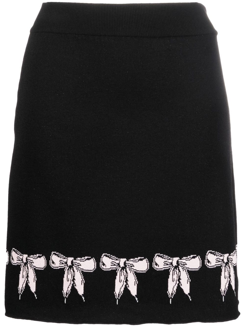 Boutique Moschino bow intarsia-knit skirt - Black von Boutique Moschino