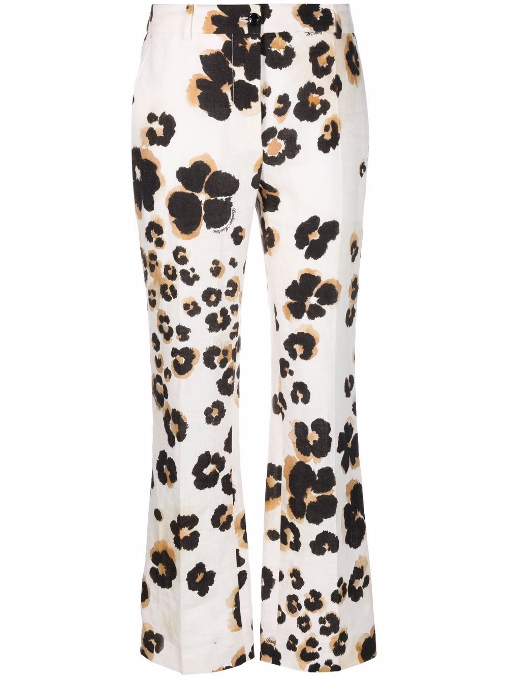 Boutique Moschino leopard-print trousers - White von Boutique Moschino
