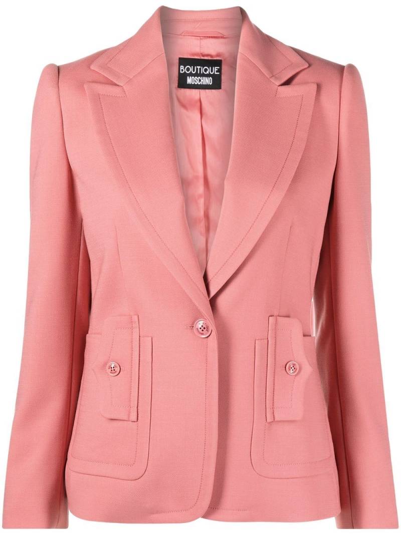 Boutique Moschino peak-lapel single-breasted blazer - Pink von Boutique Moschino